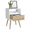 Tuhome Otom Nightstand, Superior Top, One Open Shelf, One Drawer, Four Legs, White/Light Oak MBD6729 - alternate 7